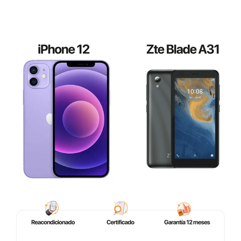 IPHONE 12 + ZTE A31