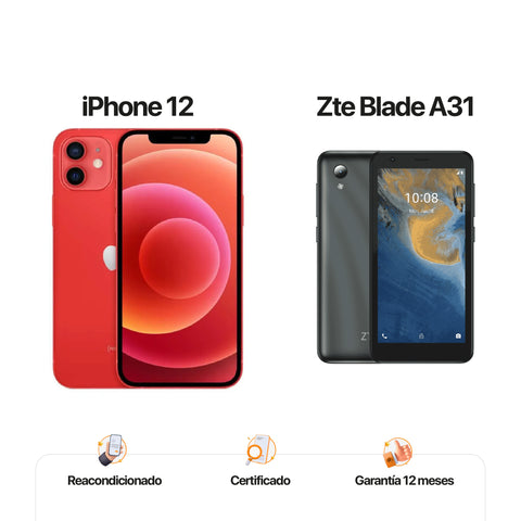 IPHONE 12 + ZTE A31
