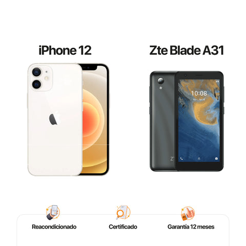 IPHONE 12 + ZTE A31