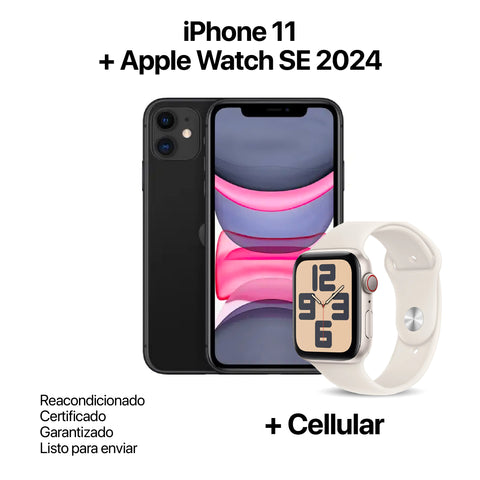 iPhone 11 + Apple Watch SE 2024