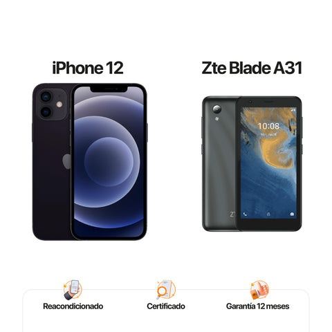 IPHONE 12 + ZTE A31