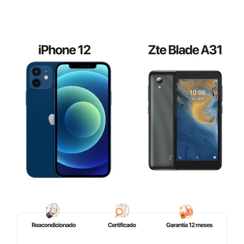 IPHONE 12 + ZTE A31