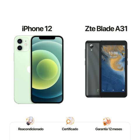 IPHONE 12 + ZTE A31
