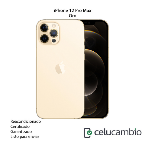 iPhone 12 Pro Max-Oro-128-Outlet Tarjeta sim bloqueada