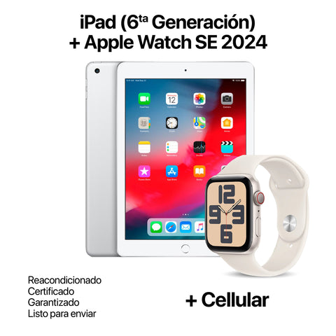 iPad 6 Generación Wi-Fi + Apple Watch SE 2024